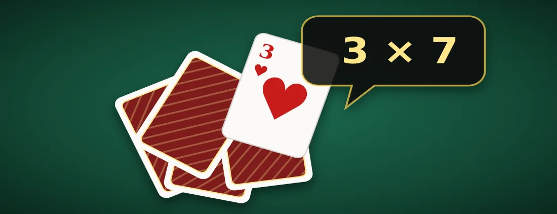 Kapalı atılmış kartlar ve 3 × 7 beyanı